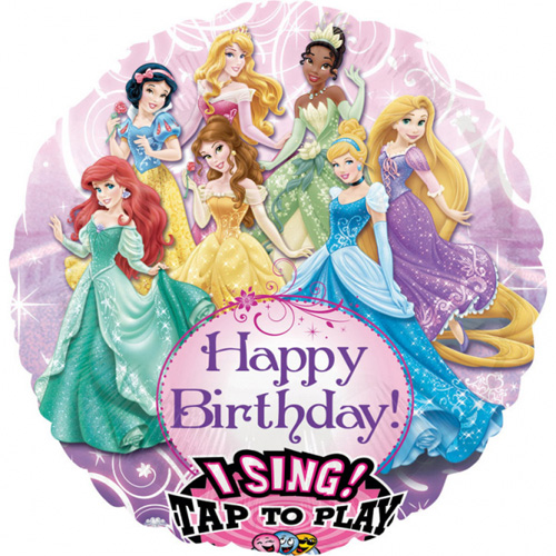 Singender Ballon Happy Birthday – Prinzessinnen