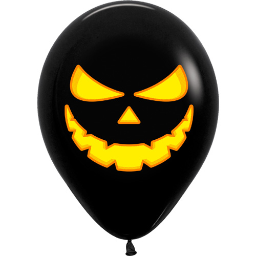 Sempertex Latexballons Halloween-Kürbis /schwarz / 12 inch / 30 cm