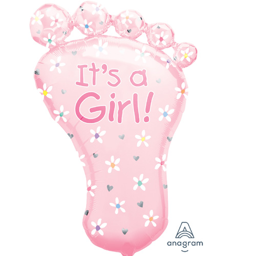 Anagram Folienballon „It’s a Girl! – Rosa Fuss“