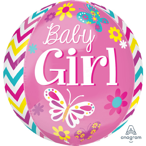 Anagram Folienballon Orbz „Baby Girl“