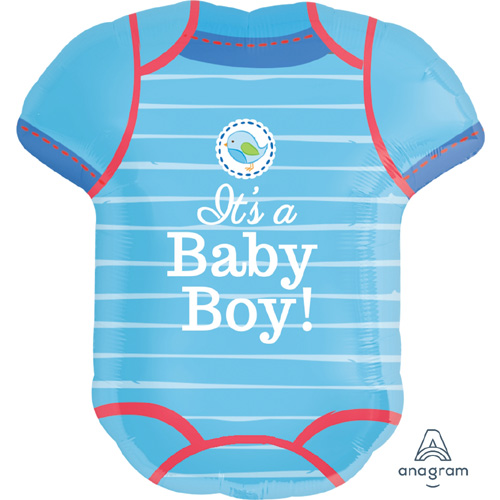 Anagram Folienballon „It’s a Baby Boy! – Blauer Strampler“