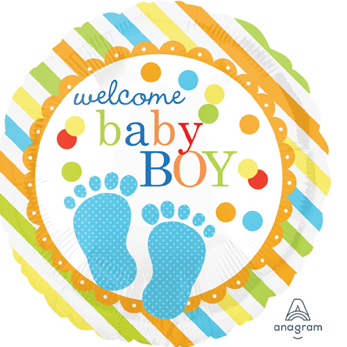 Folienballon Welcome Baby Boy Ballon Service