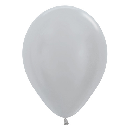 Sempertex Latexballons Satin Pearl Silver 12 inch / 30 cm