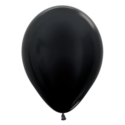 Sempertex Latexballons Metallic Pearl Black 12 inch / 30 cm