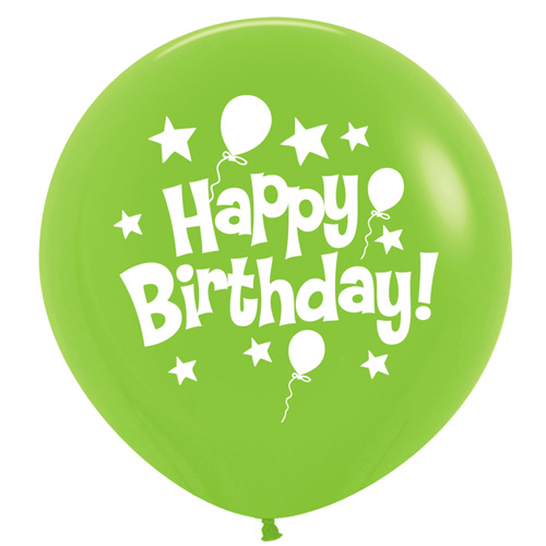 Sempertex Latexballons Happy Birthday / Fashion Solid Lime Green 36 inch / 90 cm