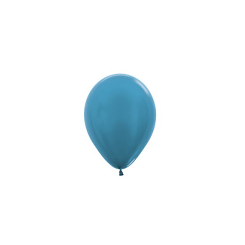 Sempertex Latexballons Metallic Pearl Caribbean Blue 5 inch / 12 cm
