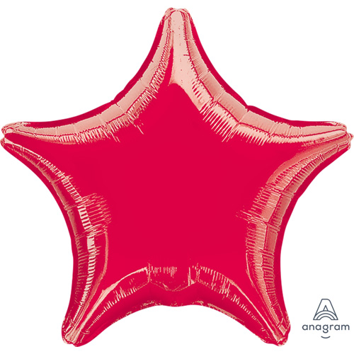 Anagram Folienballon Stern – Red / Rot